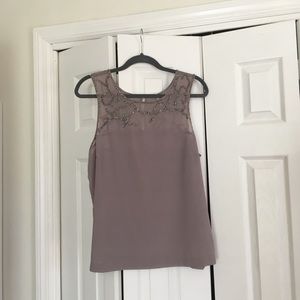 Purple beaded tank top